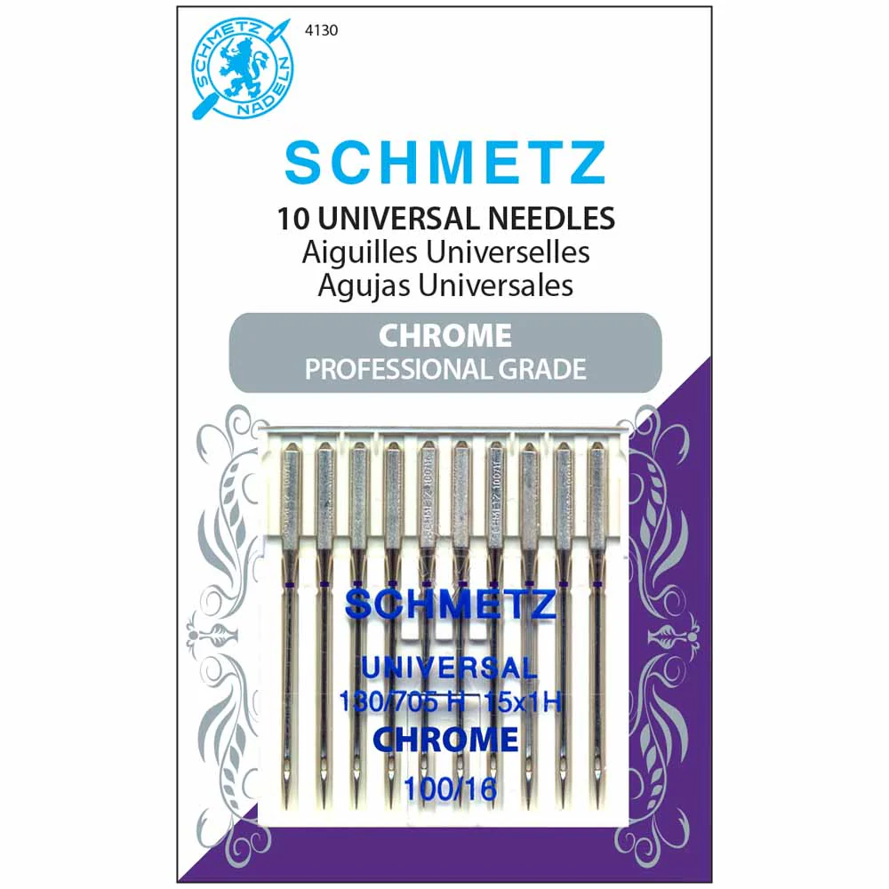 SCHMETZ #4130 Chrome Universal - 100/16 - 10 needles