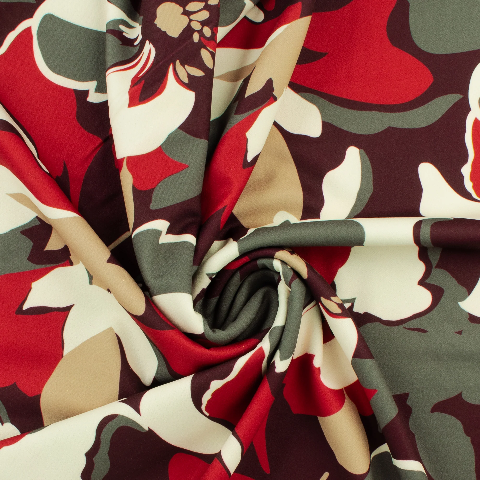Scuba Crepe Print - NORA - 001 - Plum - Image 2