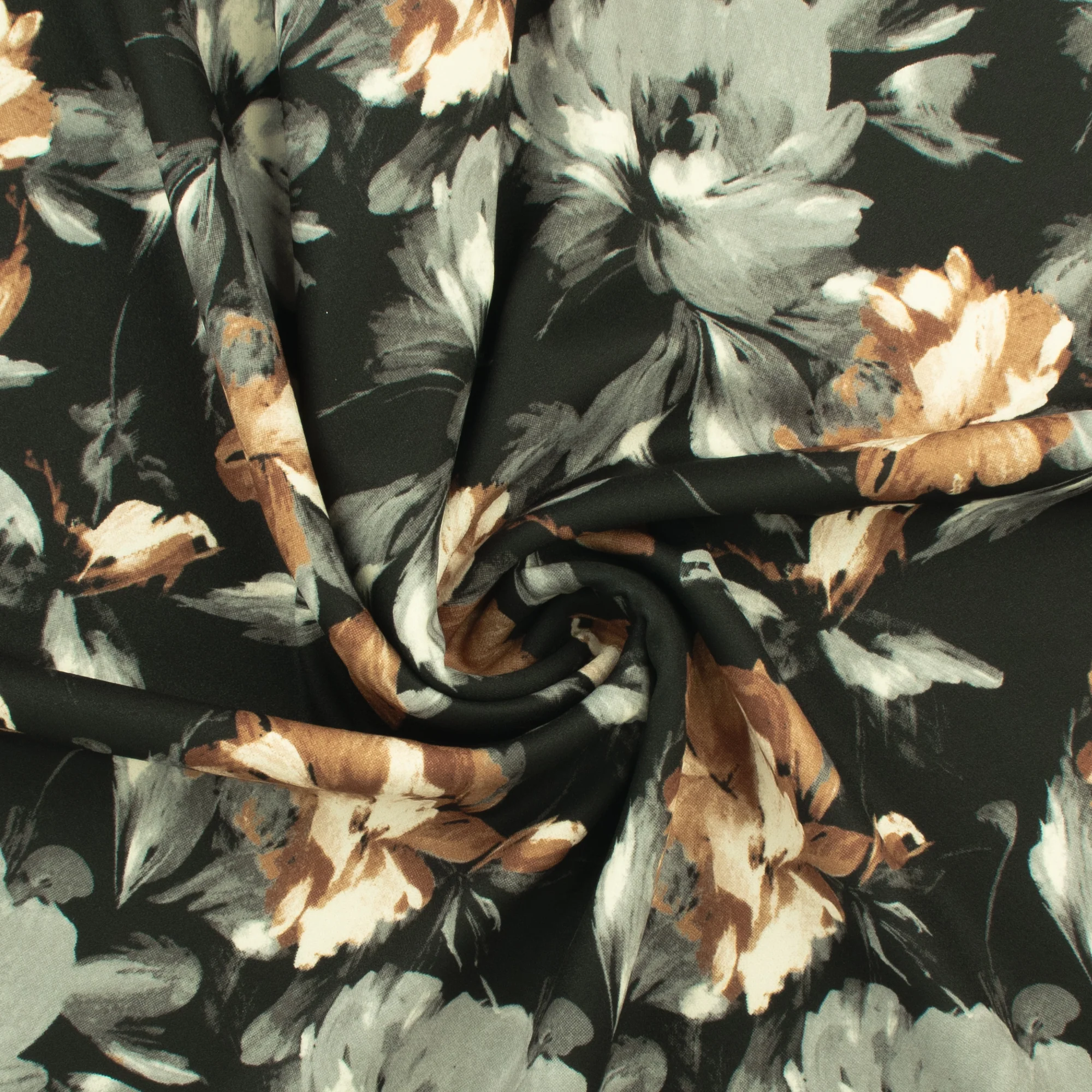 Scuba Crepe Print - NORA - 007 - Black - Image 2