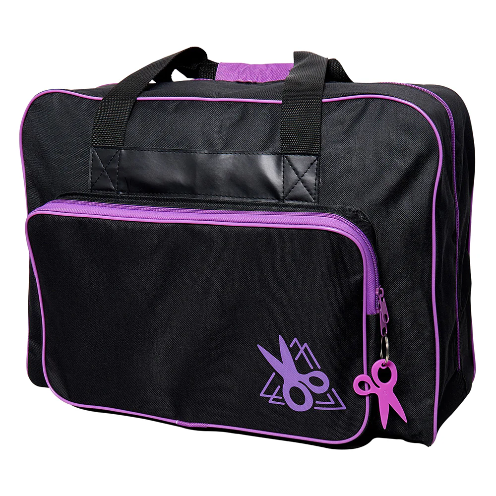 SEW EASY Sewing Machine Tote Bags - Black & Purple - 44 x 20 x 38cm (17¼” x 7⅞” x 15”)