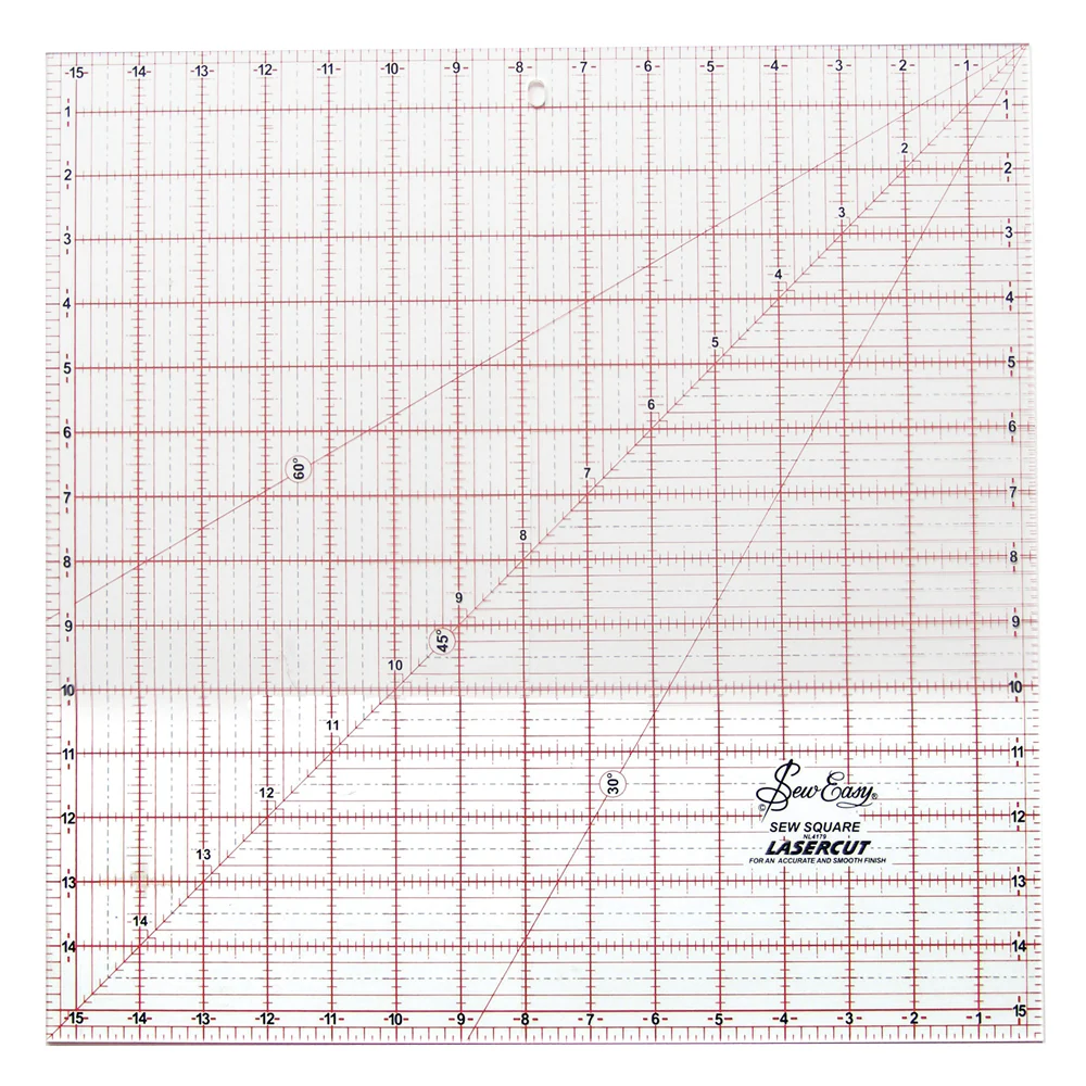 SEW EASY Square Ruler - 15½" x 15½" (39.3 x 39.3cm)
