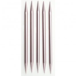 Silvalume 18CM/7" DOUBLE POINT KNITTING NEEDLES - 5 PK - Image 3