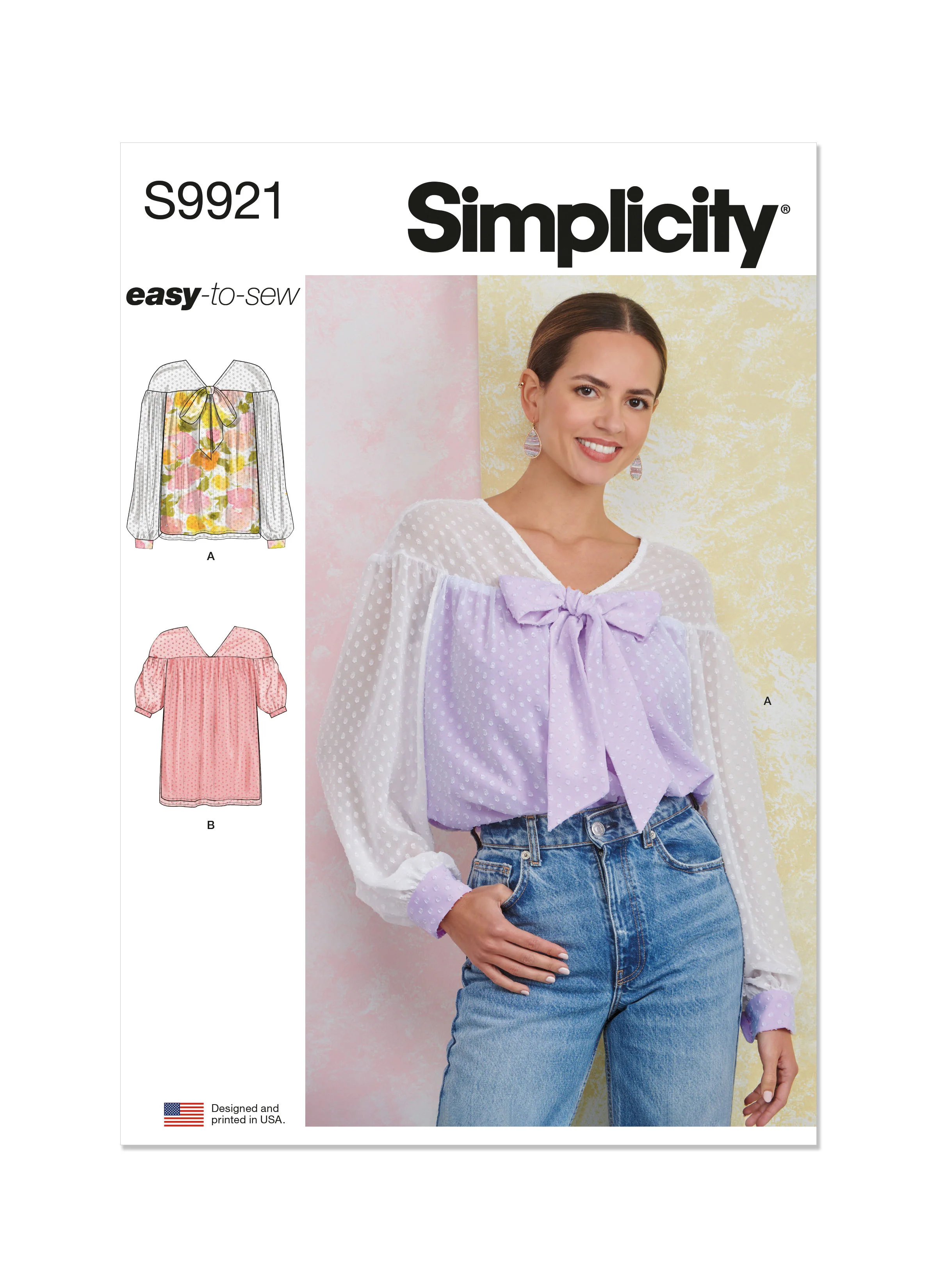 Simplicity - S9921 MISSES' TOP WITH SLEEVES