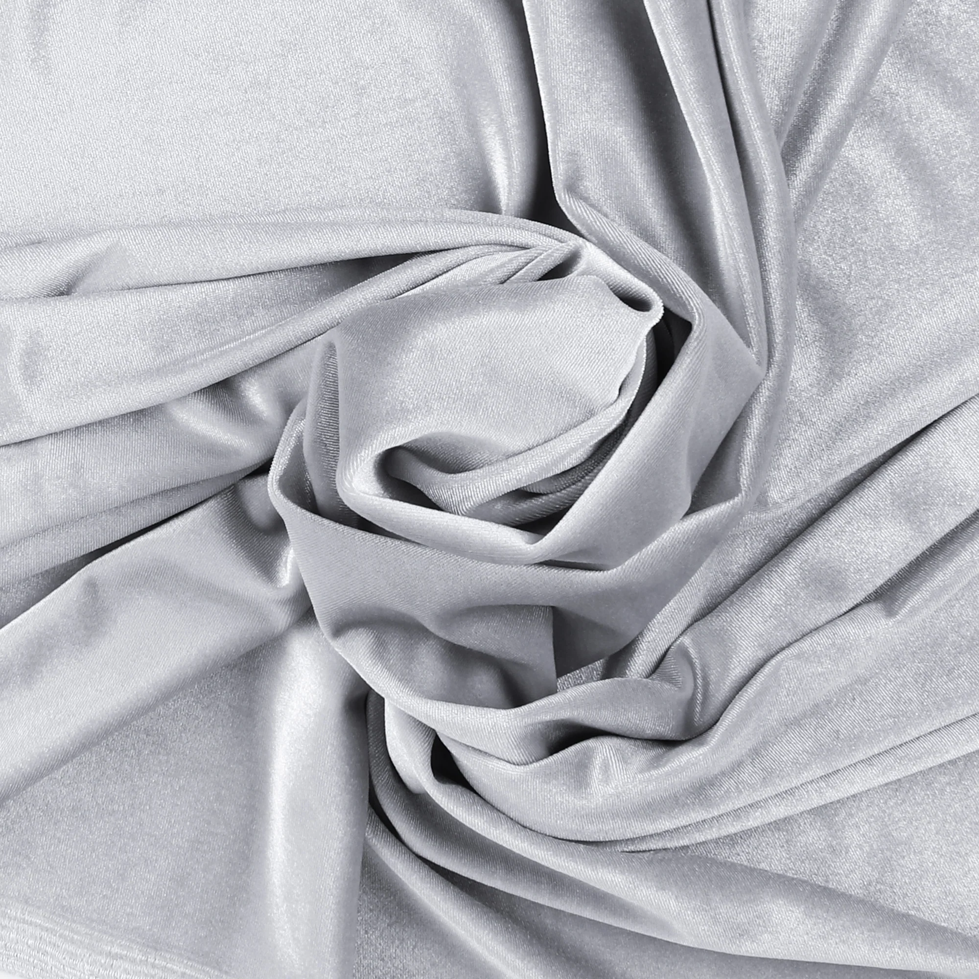 Stretch Velvet - VIENNA - 003 - Light Grey - Image 2