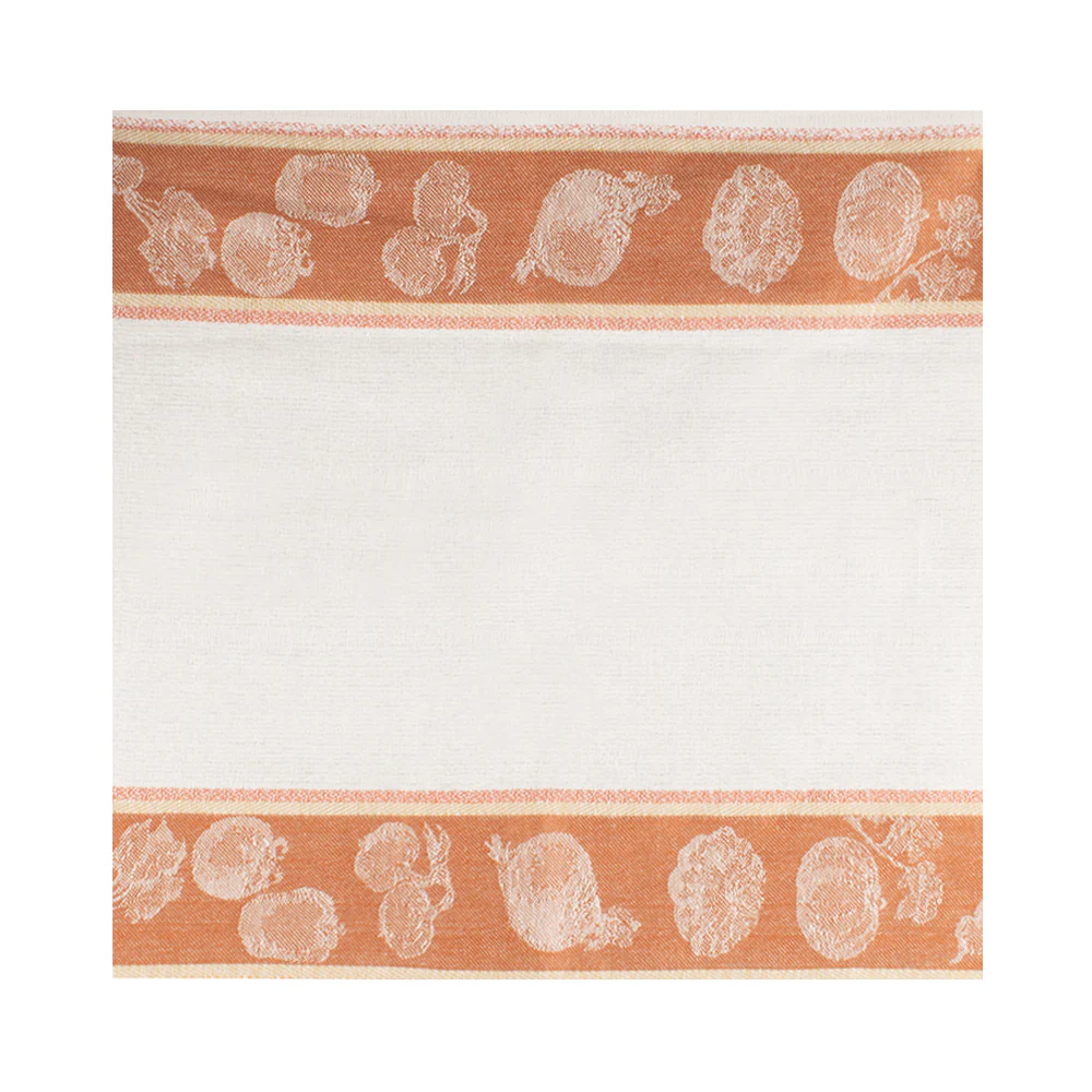Tea Towelling - JACQUARD - Vegetables - Orange