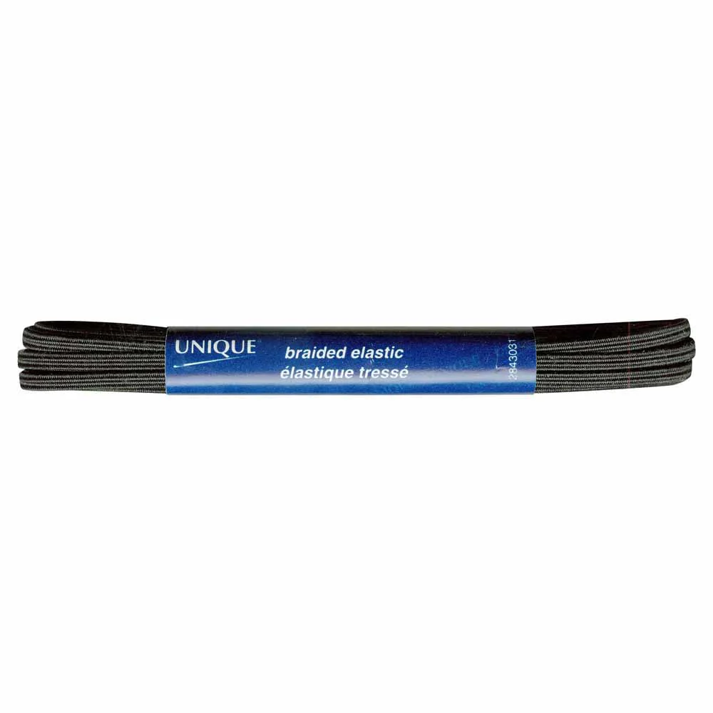UNIQUE Braided Elastic 3mm x 3.7m - Black