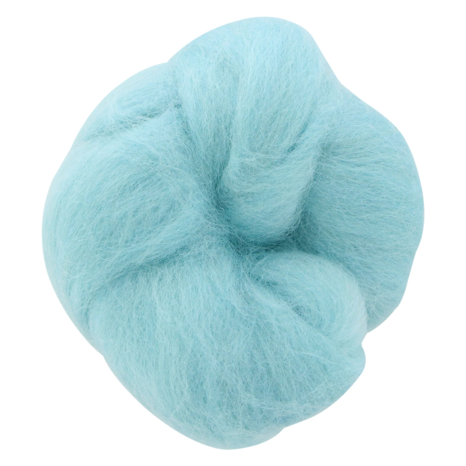 UNIQUE CRAFT Natural Wool Roving - 25g - Alga Blue - Image 2