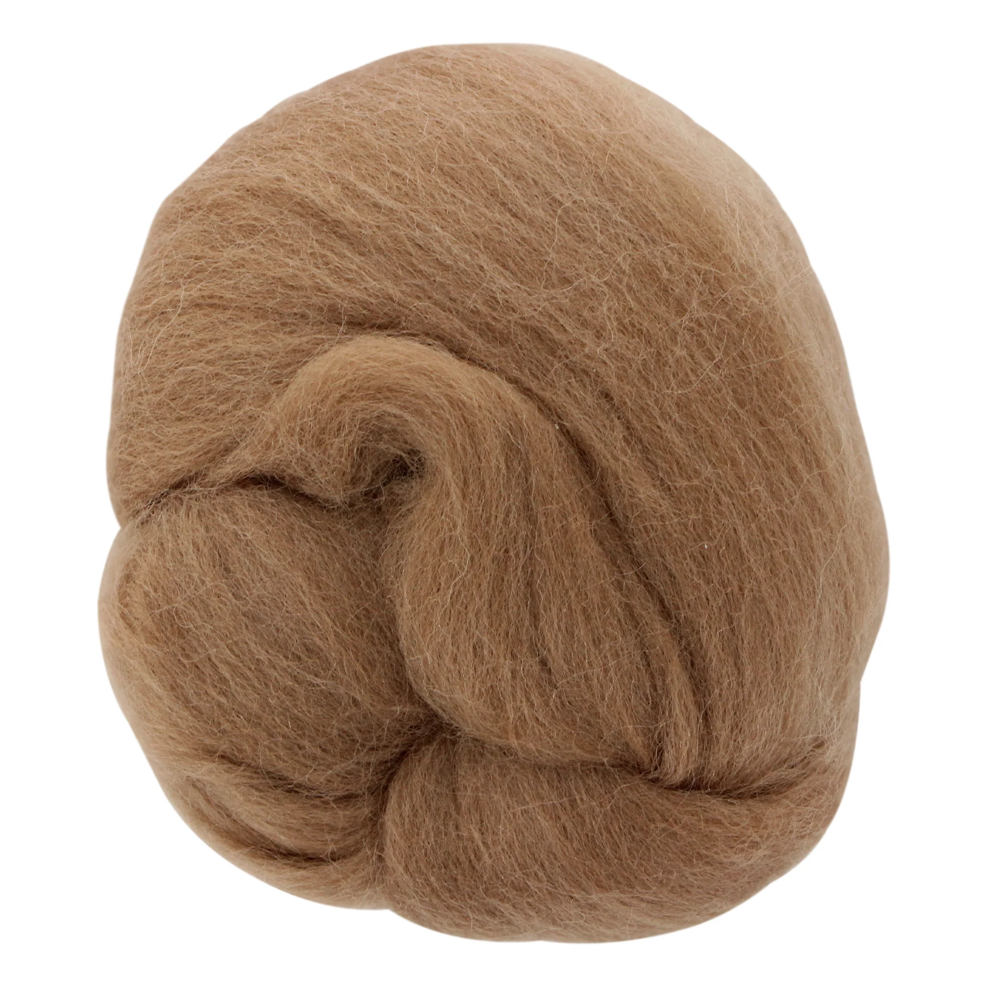 UNIQUE CRAFT Natural Wool Roving - 25g - Cappuccino - Image 2