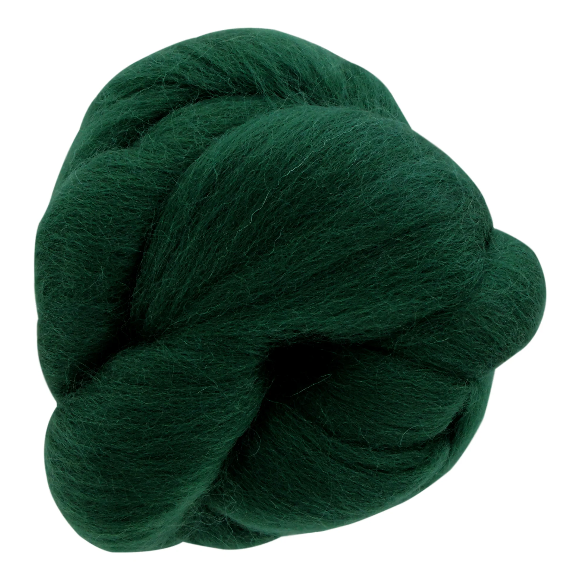 UNIQUE CRAFT Natural Wool Roving - 25g - Hunter Green - Image 2
