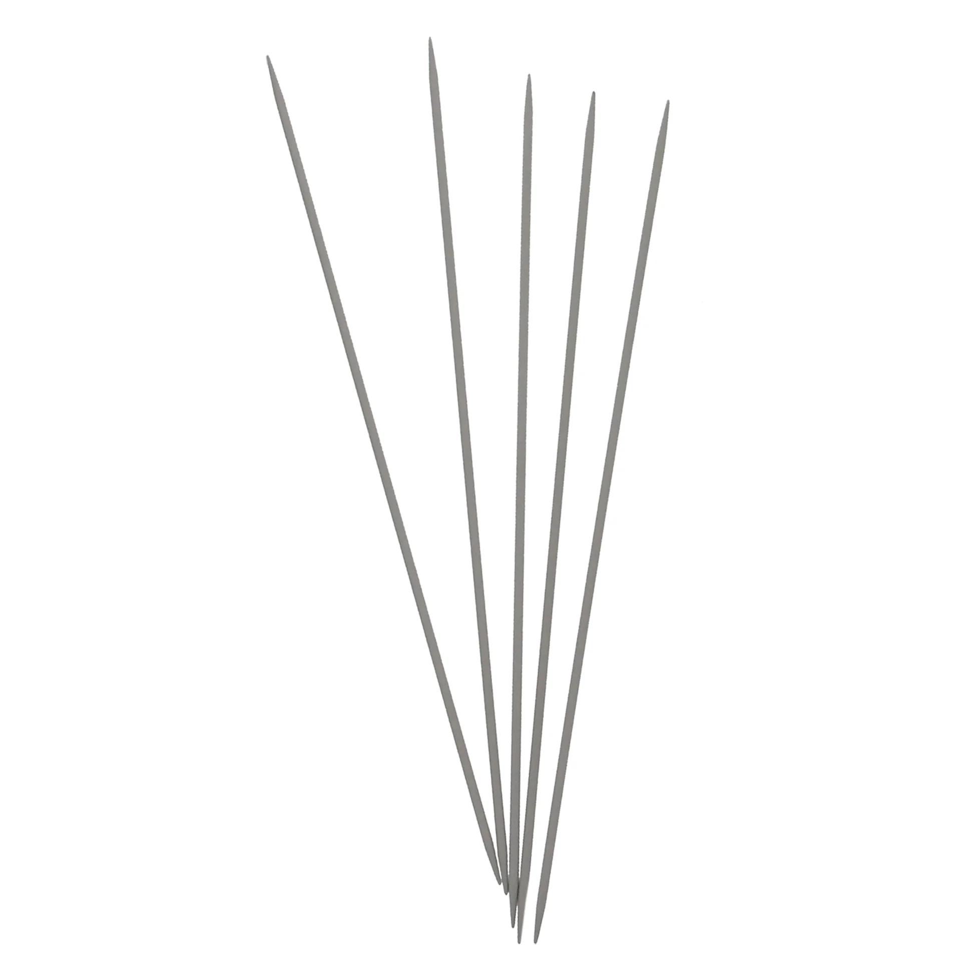 UNIQUE KNITTING Double Point Knitting Needles 15cm (6") - Set of 5 Aluminum - 2mm/US 0