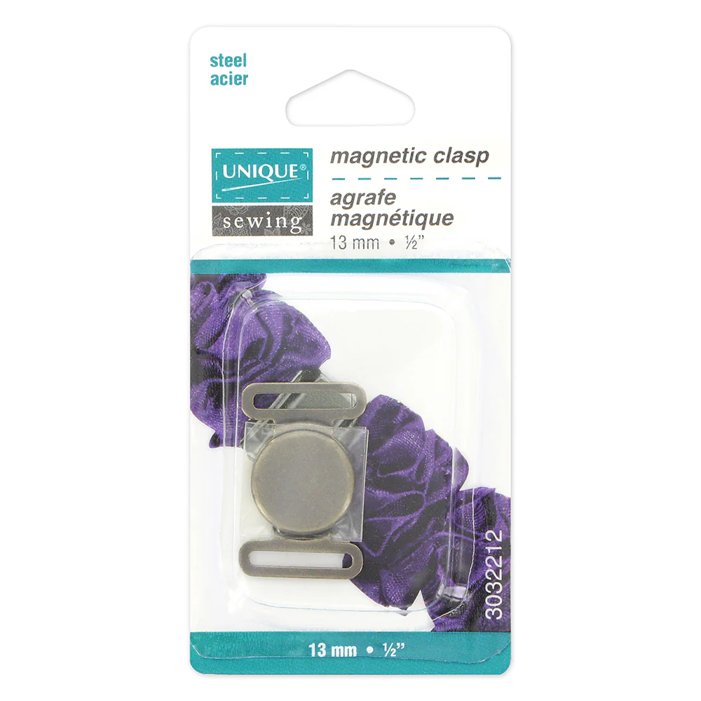 UNIQUE SEWING Magnetic Clasp Brass - 13mm (½") - 1 pair