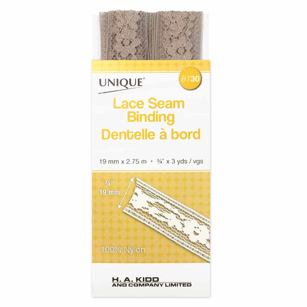 UNIQUE Lace Seam Bind 2.75mBeige 755
