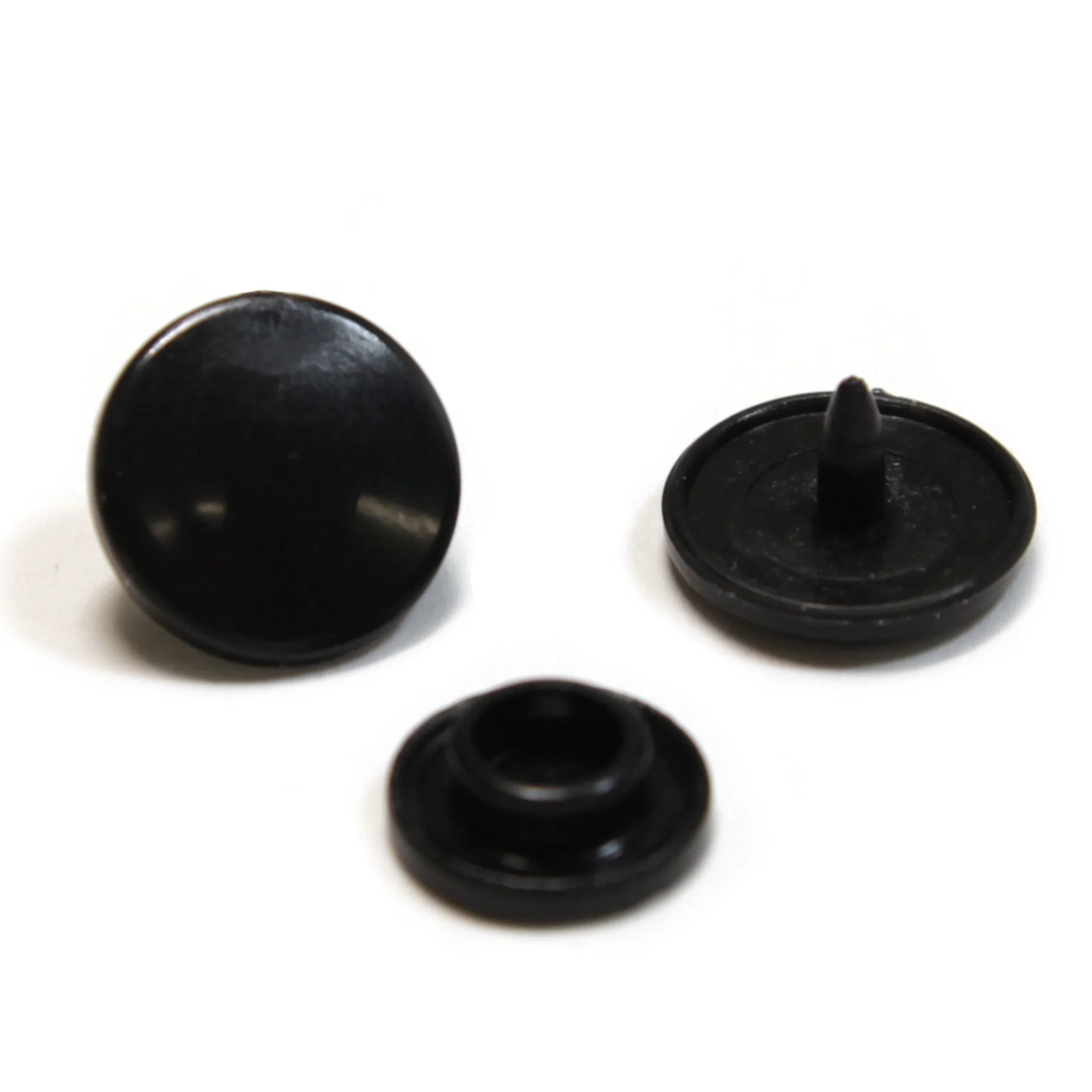UNIQUE SEWING Plastic Snap Fasteners - Black - size 2 / 11mm (⅜") - 30 sets - Image 2