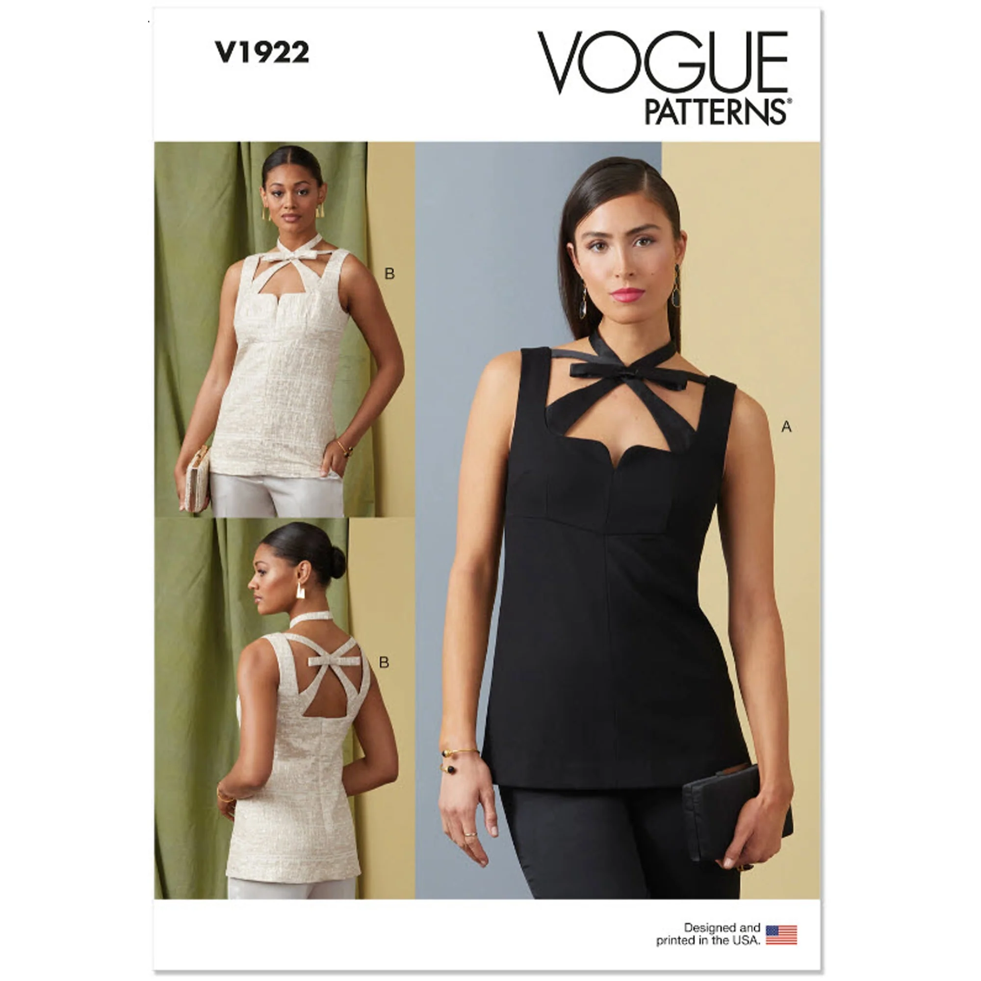 V1922 Misses' Sleeveless Top (16-18-20-22-24)