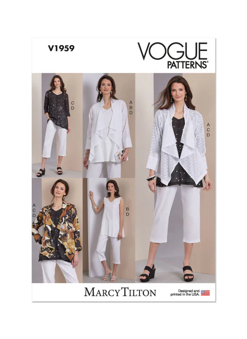 V1959 Misses' Jacket, Tunics and Pants by Marcy Tilton (18-20-22-24-26)