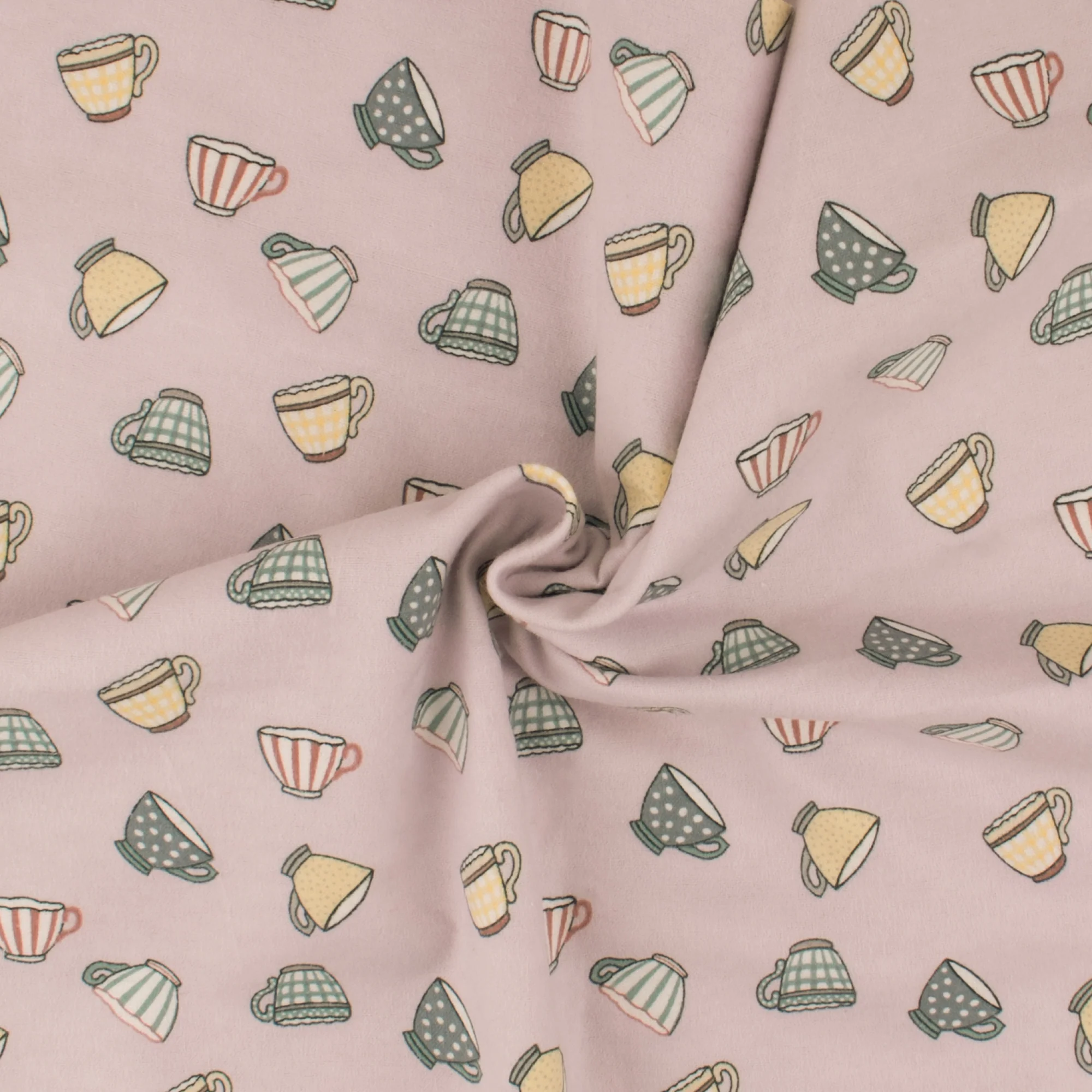 Wide Printed Flannelette - BUNNY - 002 - Lilac - Image 2