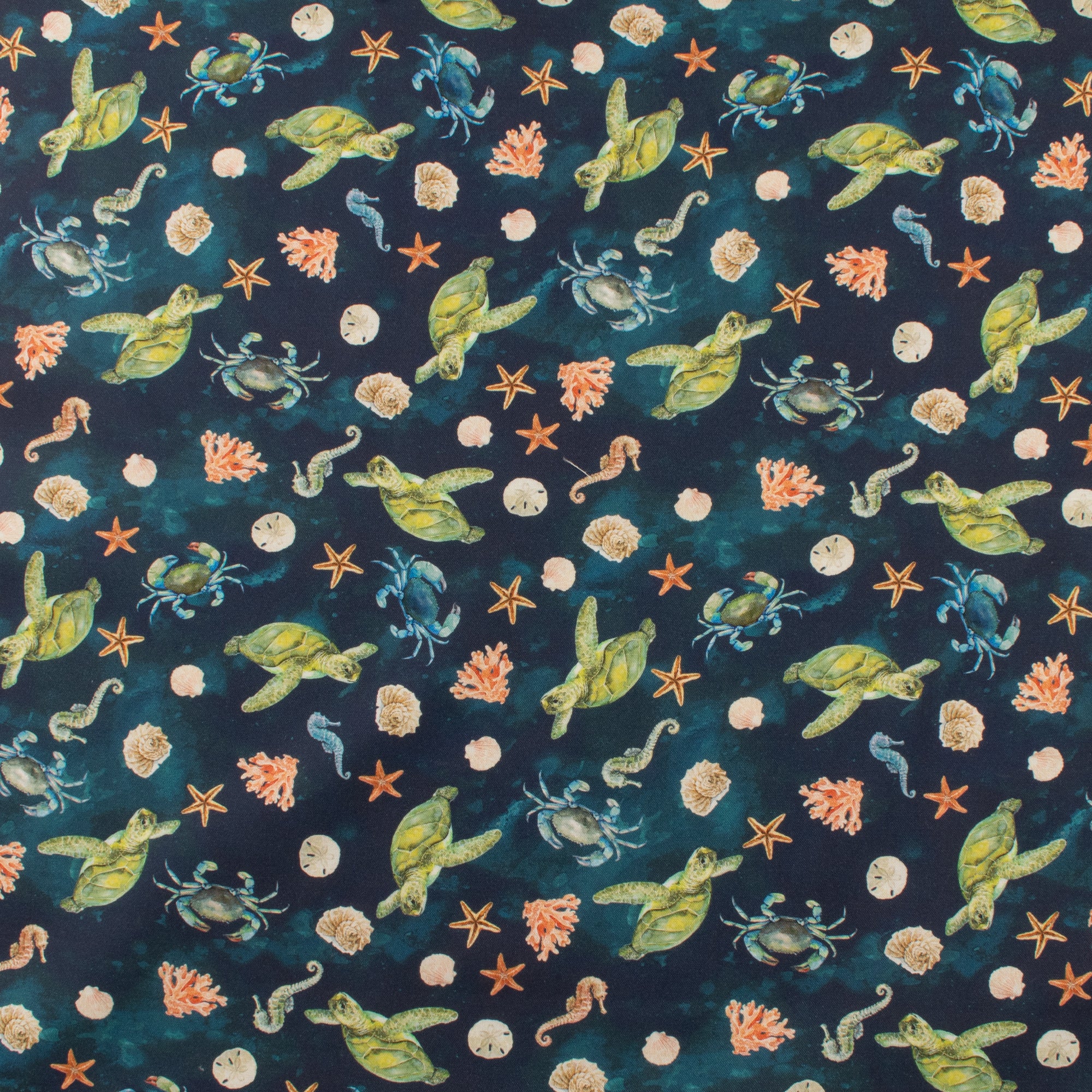 Windham Fabrics - Printed Cotton - OCEAN LIFE - 006 - Navy